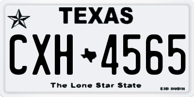 TX license plate CXH4565
