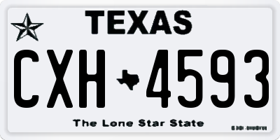 TX license plate CXH4593