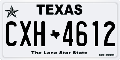 TX license plate CXH4612