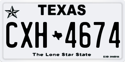 TX license plate CXH4674