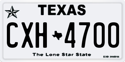 TX license plate CXH4700