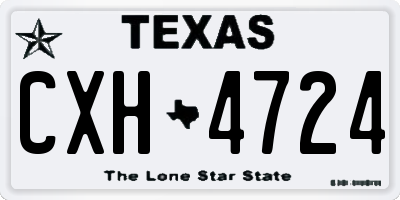 TX license plate CXH4724