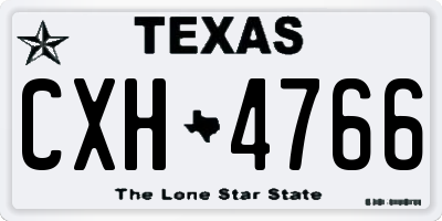 TX license plate CXH4766