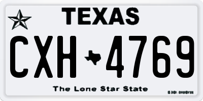 TX license plate CXH4769