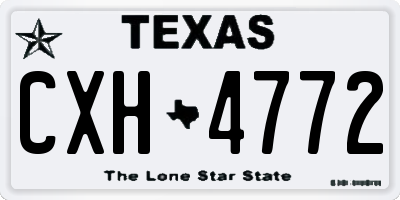 TX license plate CXH4772