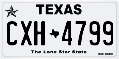 TX license plate CXH4799
