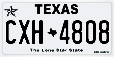 TX license plate CXH4808