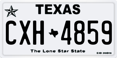 TX license plate CXH4859