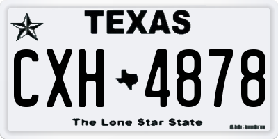 TX license plate CXH4878