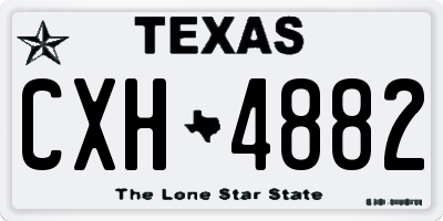 TX license plate CXH4882