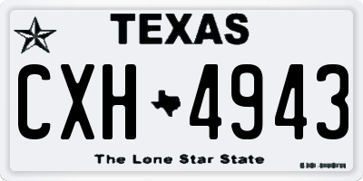 TX license plate CXH4943