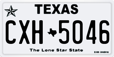 TX license plate CXH5046