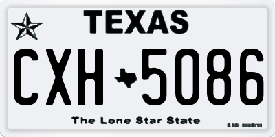 TX license plate CXH5086