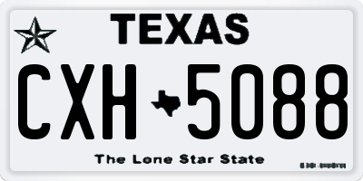 TX license plate CXH5088