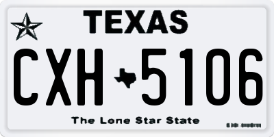 TX license plate CXH5106