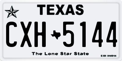 TX license plate CXH5144