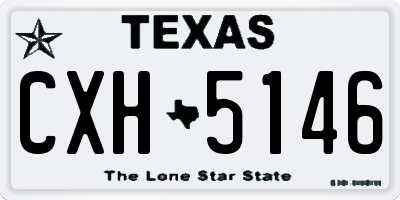 TX license plate CXH5146