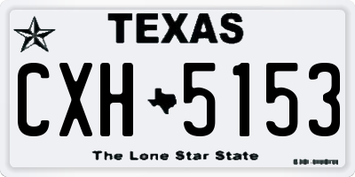 TX license plate CXH5153