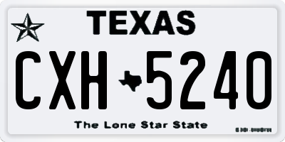 TX license plate CXH5240