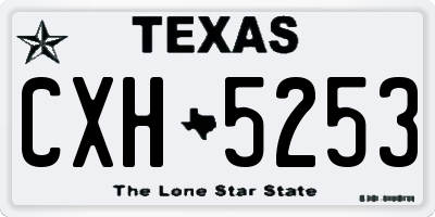 TX license plate CXH5253