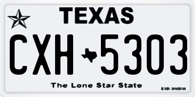 TX license plate CXH5303