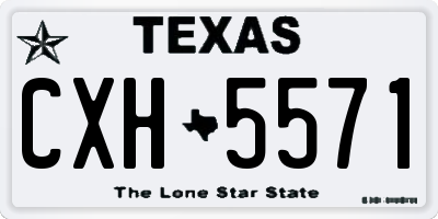 TX license plate CXH5571