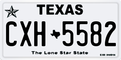 TX license plate CXH5582