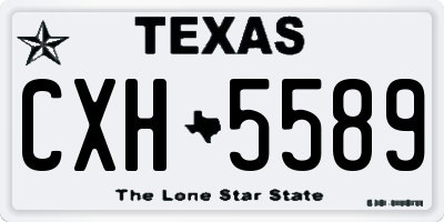 TX license plate CXH5589