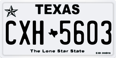 TX license plate CXH5603