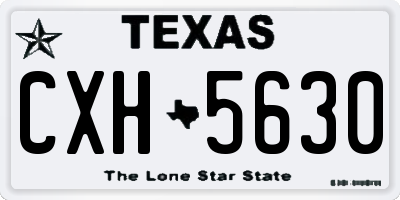 TX license plate CXH5630