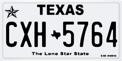 TX license plate CXH5764