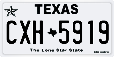 TX license plate CXH5919