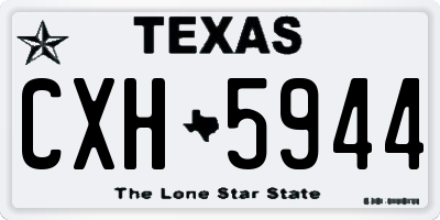 TX license plate CXH5944
