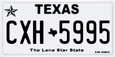 TX license plate CXH5995