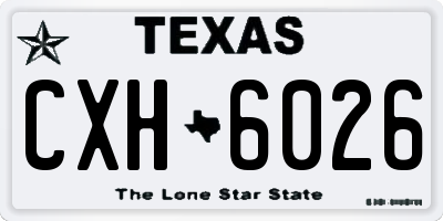 TX license plate CXH6026