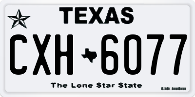 TX license plate CXH6077