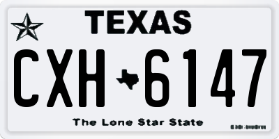 TX license plate CXH6147
