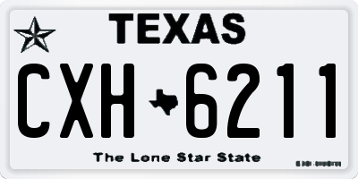 TX license plate CXH6211