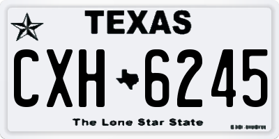 TX license plate CXH6245