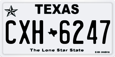 TX license plate CXH6247