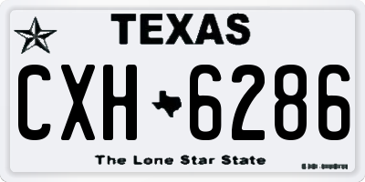 TX license plate CXH6286