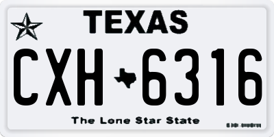 TX license plate CXH6316