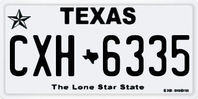 TX license plate CXH6335
