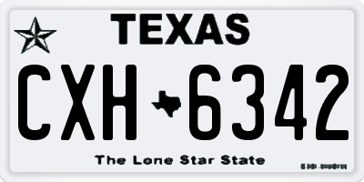 TX license plate CXH6342