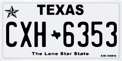 TX license plate CXH6353