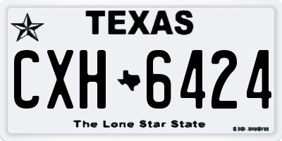 TX license plate CXH6424