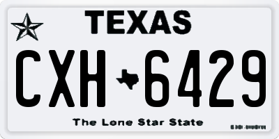 TX license plate CXH6429