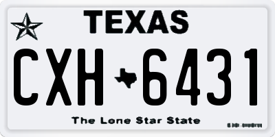 TX license plate CXH6431