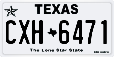 TX license plate CXH6471