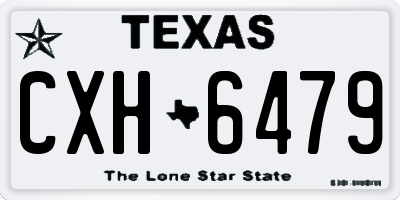 TX license plate CXH6479